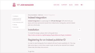 
Indeed Integration – WP Job Manager  
