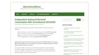 
                            6. Independent National Electoral Commission INEC ... - Inec Recruitment Portal Portal