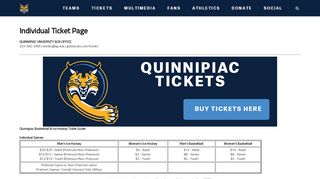 
                            3. Individual Ticket Page - Quinnipiac University Athletics - Quinnipiac Student Ticket Portal