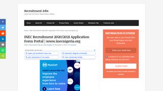 
                            1. INEC Recruitment 2020/2021 Application Form Portal | www ... - Inec Recruitment Portal Portal