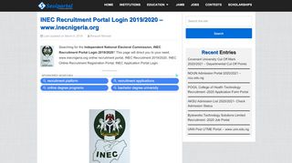 
                            3. INEC Recruitment Portal Login 2019/2020 - www.inecnigeria ... - Inec Recruitment Portal Portal