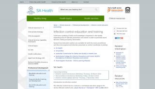 Infection control education and training :: SA Health - Sa Health Online Training Portal