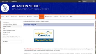 
                            5. Infinite Campus - Adamson Middle School - Adamson Parent Portal