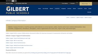 
Infinite Campus / Infinite Campus - Gilbert Public Schools

