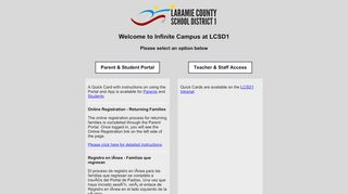 
                            1. Infinite Campus - Laramie County School District 1 - Campus Portal Laramie 1