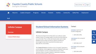 
Infinite Campus / Overview - Lexington - Fayette County Public ...

