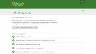 
                            9. Infinite Campus | Palo Alto Unified School District - Infinite Campus Student Portal Pvusd