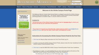 
                            1. Infinite Campus Parent Portal - Bellmore-Merrick Central High School ... - Bellmore Merrick Parent Portal