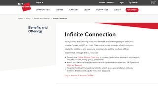 
                            4. Infinite Connection | alum.mit.edu - MIT Alumni Association - Mit Alumni Email Portal