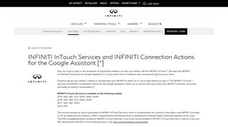 
                            5. INFINITI InTouch™ Services and INFINITI Connection® Actions for the ... - Infiniti Connection Web Portal