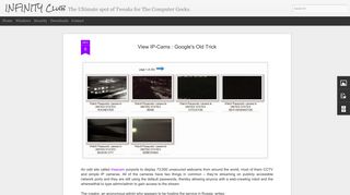 
INFINITY Club: View IP-Cams : Google's Old Trick
