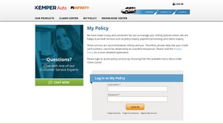 
                            12. Infinity Insurance: My Policy - Insurance 2 Go Portal