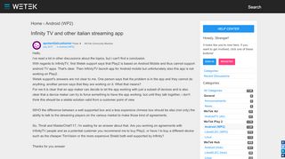 
                            13. Infinity TV and other italian streaming app - WeTek Community Forum - Infinitytv It Portal