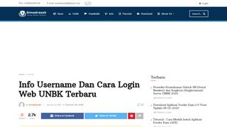 
                            3. Info Username Dan Cara Login Web UNBK Terbaru ... - Cara Portal Unbk