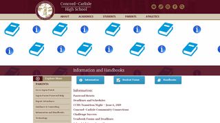 
                            5. Information and Handbooks - Concord Carlisle High School - Cchs Information Portal