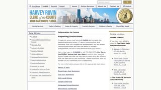
Information for Jurors - Clerk of Courts - Miami-Dade County  
