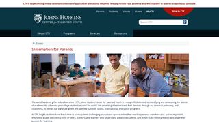
                            3. Information for Parents of Gifted and Talented Students ... - Https Mycty Jhu Edu Mycty2 Portal Cfm