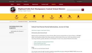 Information for Parents / Parent Portal FAQs - Highland Falls - Mcsd Org Parent Portal