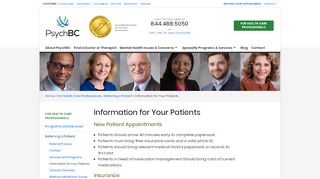 
                            2. Information for Your Patients | PsychBC - Psych Bc Patient Portal