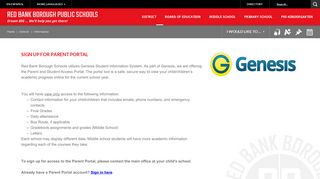 
Information / Parent Portal - Red Bank Borough Public Schools
