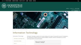 Information Technology | Jacksonville University in ... - Www Ju Edu Portal