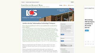 
                            7. Information Technology | Lake County Schools' Blog - Esembler Lake County Portal