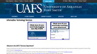 
                            7. Information Technology Services | University of ... - UAFS - Uafs Blackboard Portal