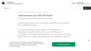 
                            3. Informationen zum HIS-LSF Portal - FH Münster - Lsf Portal Münster