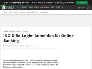 
                            2. ING-DiBa-Login: Anmelden für Online-Banking