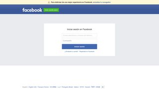 Iniciar sesión en Facebook  Facebook