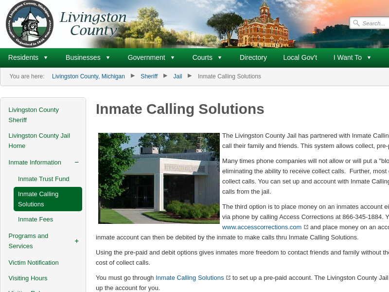 
                            1. Inmate Calling Solutions