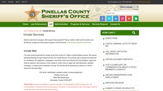 
                            4. Inmate Services - Pinellas County Sheriff's Office - Pinellas County Jail Visitation Portal