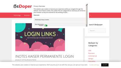 Inotes Kaiser Permanente Login - BeDoper