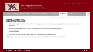 
                            4. INOW Parent Access - Morgan County School District - Sti Inow Portal