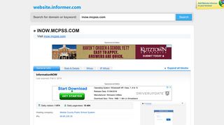 
                            3. inow.mcpss.com at WI. InformationNOW - Website Informer - Information Now Portal Mcpss
