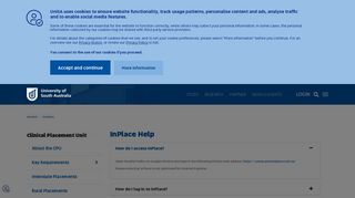 InPlace Help - Intranet - University of South Australia - Inplace Unisa Login
