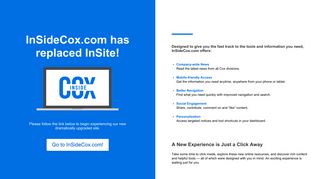 
                            1. InSideCox.com has replaced InSite - Cox Insite Portal