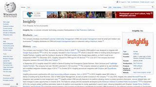 
                            4. Insightly - Wikipedia - Https Www Insightly Com Portal