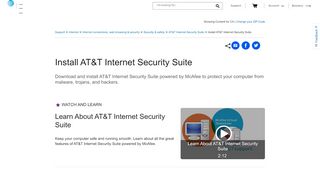 
                            1. Install AT&T Internet Security Suite - Internet Support - Att Mcafee Portal