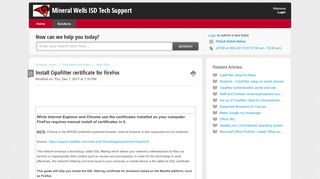 
                            3. Install CipaFilter certificate for FireFox : Mineral Wells ISD Tech Support - Portal Cipafilter Login