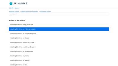 
                            7. Installing Skimlinks on a Wordpress site – Skimlinks Support