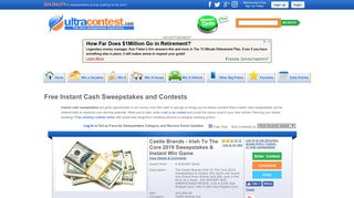 
                            7. Instant Cash Sweepstakes - UltraContest.com - Instantcashsweepstakes Com Portal