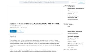 
                            6. Institute of Health and Nursing Australia (IHNA) - RTO ID ... - Ihna Student Portal