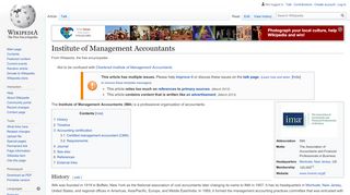 
                            7. Institute of Management Accountants - Wikipedia - Ima Cma Portal