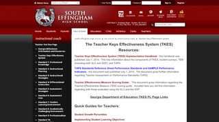 
                            8. Instructional Coach / Teacher Keys Effectivness System - Teacher Keys Portal
