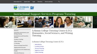 
                            8. Instructional Support Services Program/Tutoring - Lehman ... - Ltc Blackboard Portal