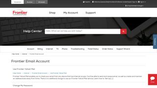 
                            6. Instructions for Managing Your Frontier Email Account ... - Frontier Mail Portal Forgot Password