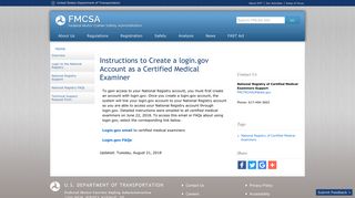 
                            4. Instructions to Create a login.gov Account as a Certified ... - National Registry Of Certified Medical Examiners Portal