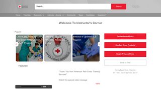 Instructor's Corner | Course Materials & Support | Red Cross - Red Instructor Training Portal