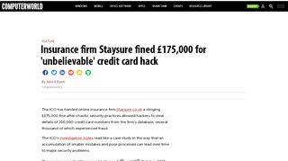 
Insurance firm Staysure fined £175,000 for 'unbelievable ...  
